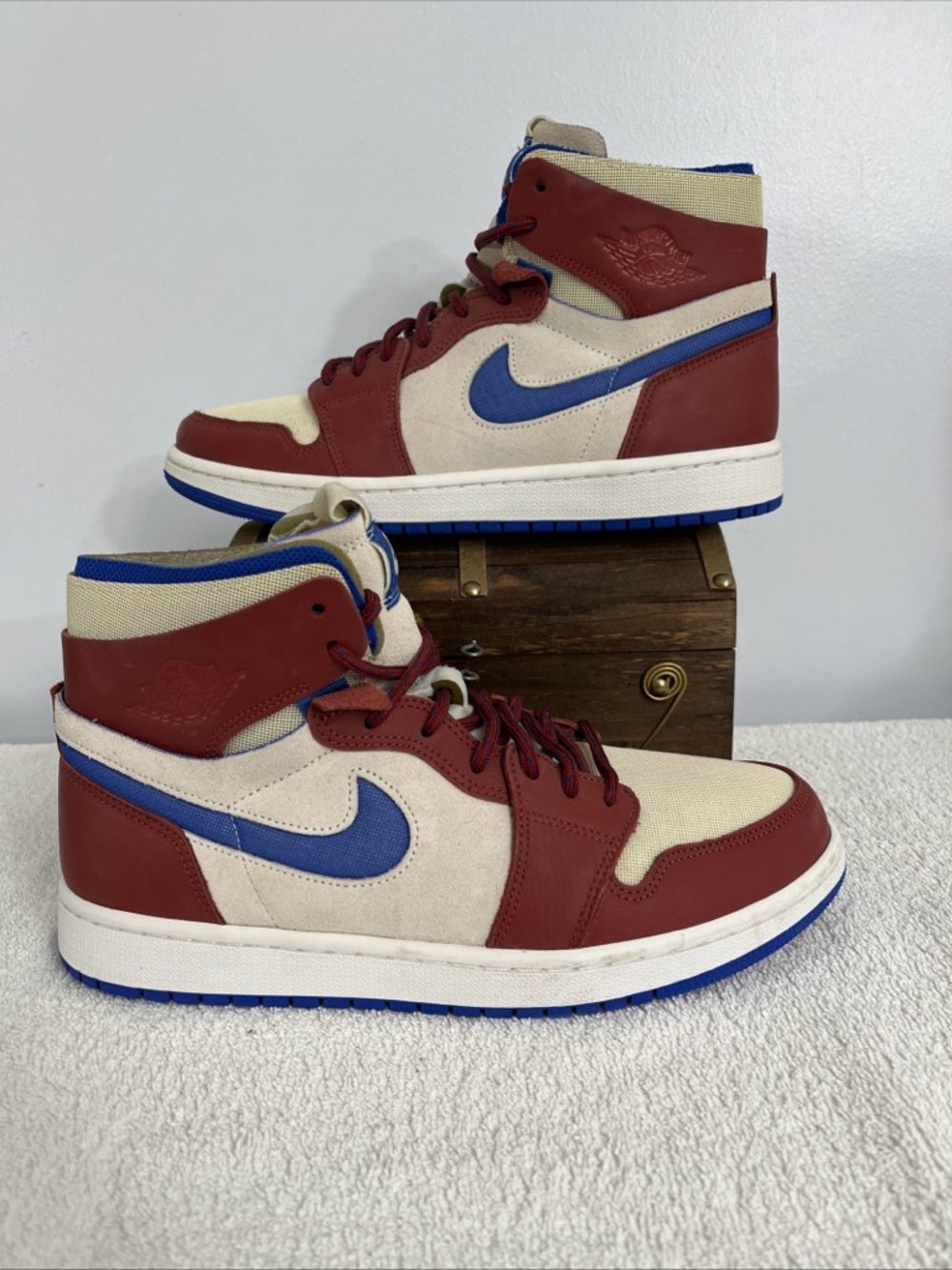Air Jordan 1 High Zoom CMFT Comfort Redstone Women’s Size 10 Mens 8.5 Sneakers